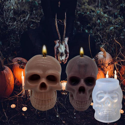 3D Totenkopf Silikonform Set | Halloween Deko & Gothic Handwerk