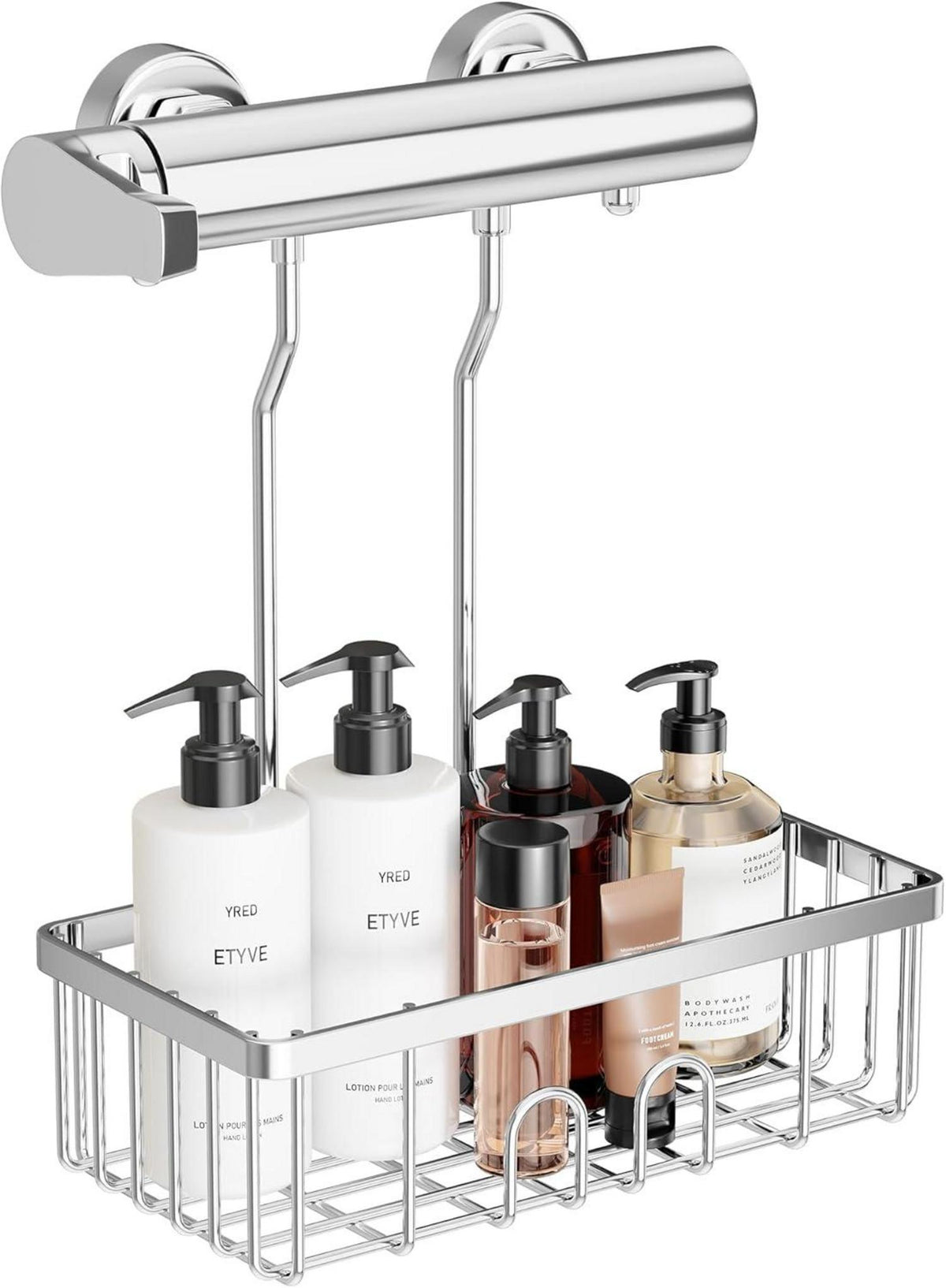 Duschablage Ohne Bohren - Duschregal Hängen Shampoo Halterung Edelstahl 30x13cm