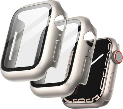 Schutzhülle mit Displayschutz für Apple Watch Series 9 8 7 45 mm, 2