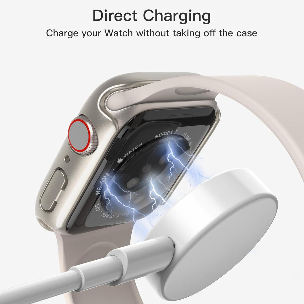 Schutzhülle Displayschutz Apple Watch Series 9 8 7 45mm Gehärtetes