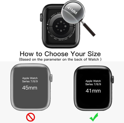 Displayschutz Hülle für Apple Watch Series 9 8 7 41mm, Rot