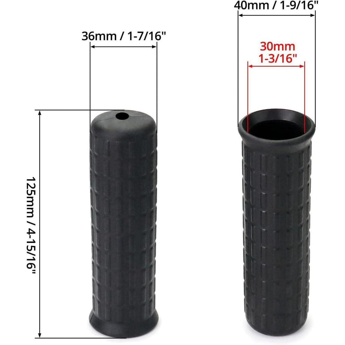 Schubkarrengriffe rutschfest 4 Stück 30mm Innendurchmesser