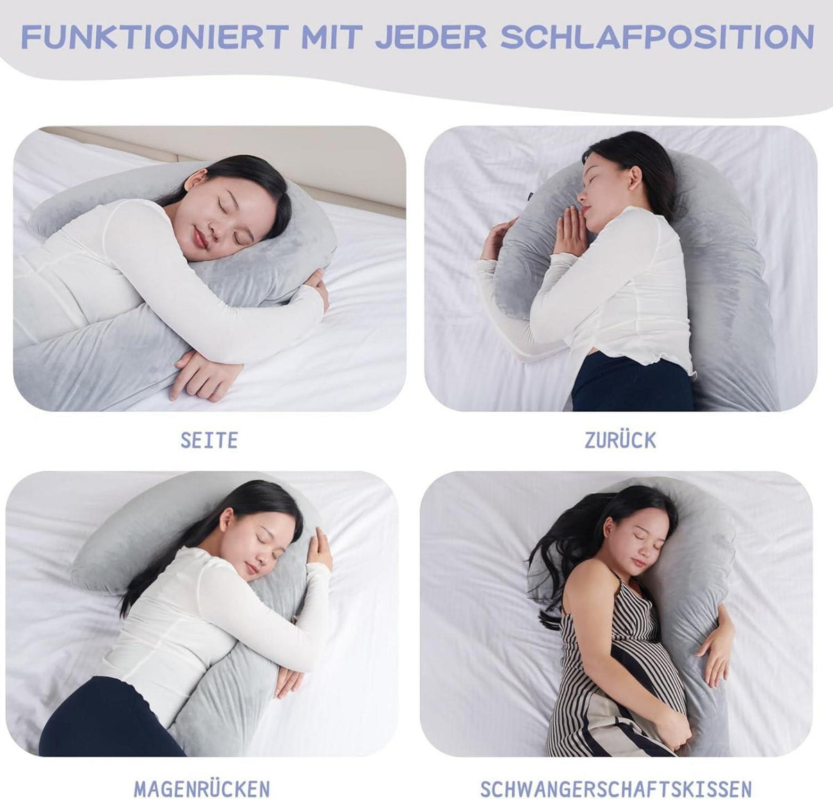 Ganzkörperkissen 173CM Memory-Schaum Seitenschläferkissen Bezug