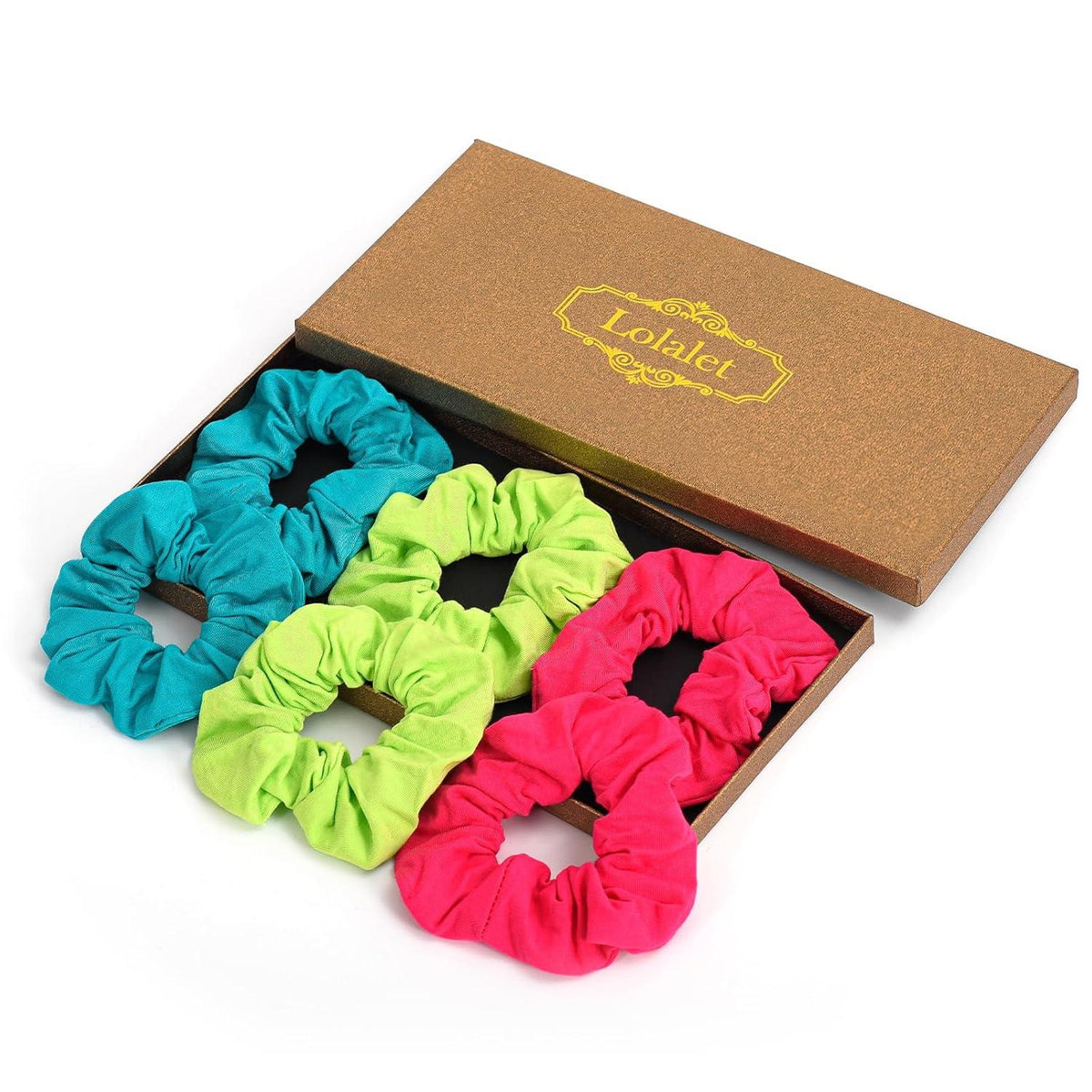 Baumwolle Haargummis Scrunchies Haarbänder Damen Mädchen 6 Farben