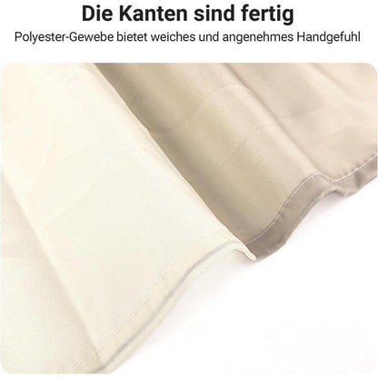 Duschvorhang 180x180cm Beige Streifen Wasserabweisend Textil