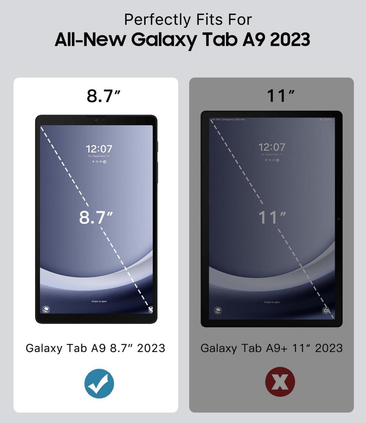 TiMOVO Samsung Galaxy Tab A9 8,7 Hülle 2023 Rosa