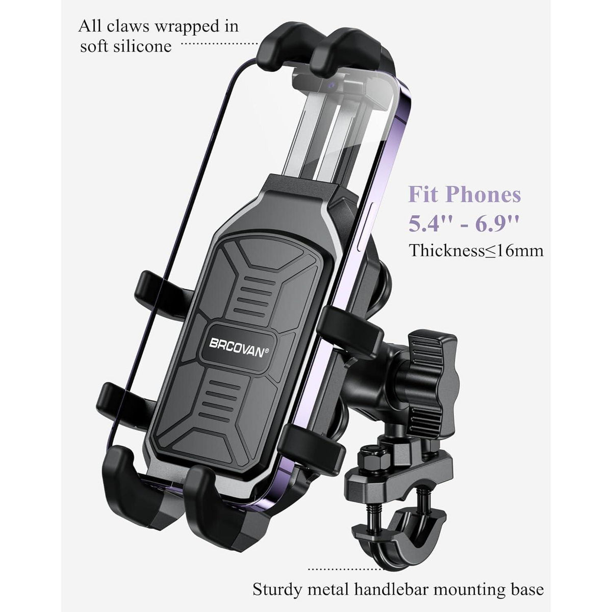 Motorrad Handyhalterung mit Vibrationsdämpfer & Anti-Shake