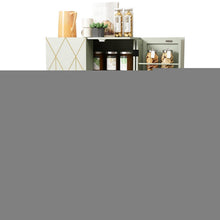Grüner Mehrzweckschrank mit goldenen Akzenten & verstellbarem Regal