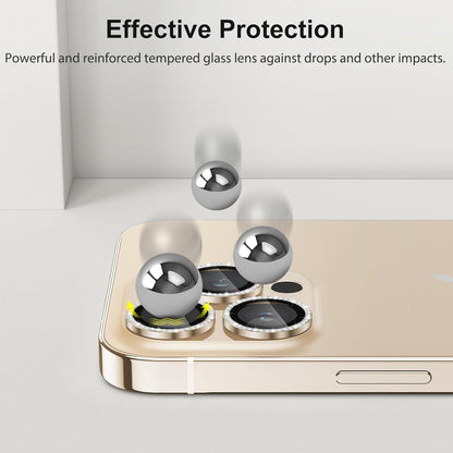 Kameraschutz 4er Set für iPhone 14 Pro/Max, 9H Glas HD-Klarheit, Gold