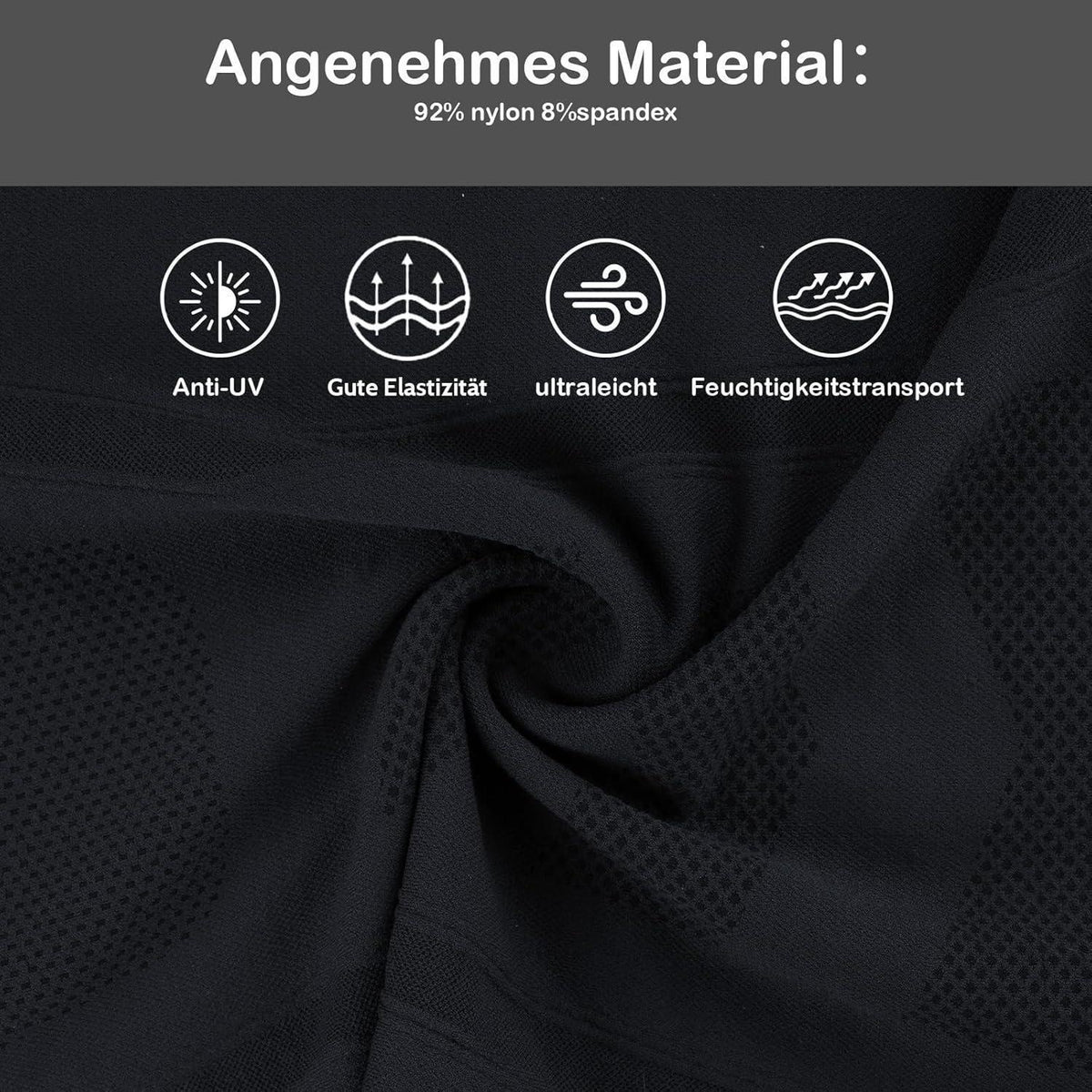 Halbe Sturmhaube Atmungsaktiv – Sport & Outdoor Maske Schwarz
