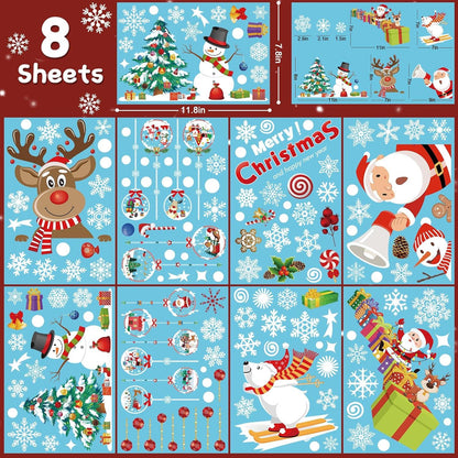 Fensterbilder Weihnachten Selbstklebend Schneeflocken 8