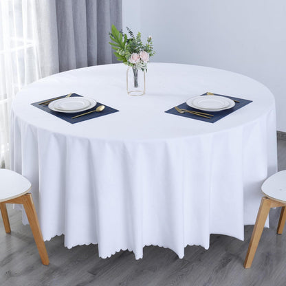 Runde Baumwoll-Leinen Tischdecke wasserabweisend 240 cm