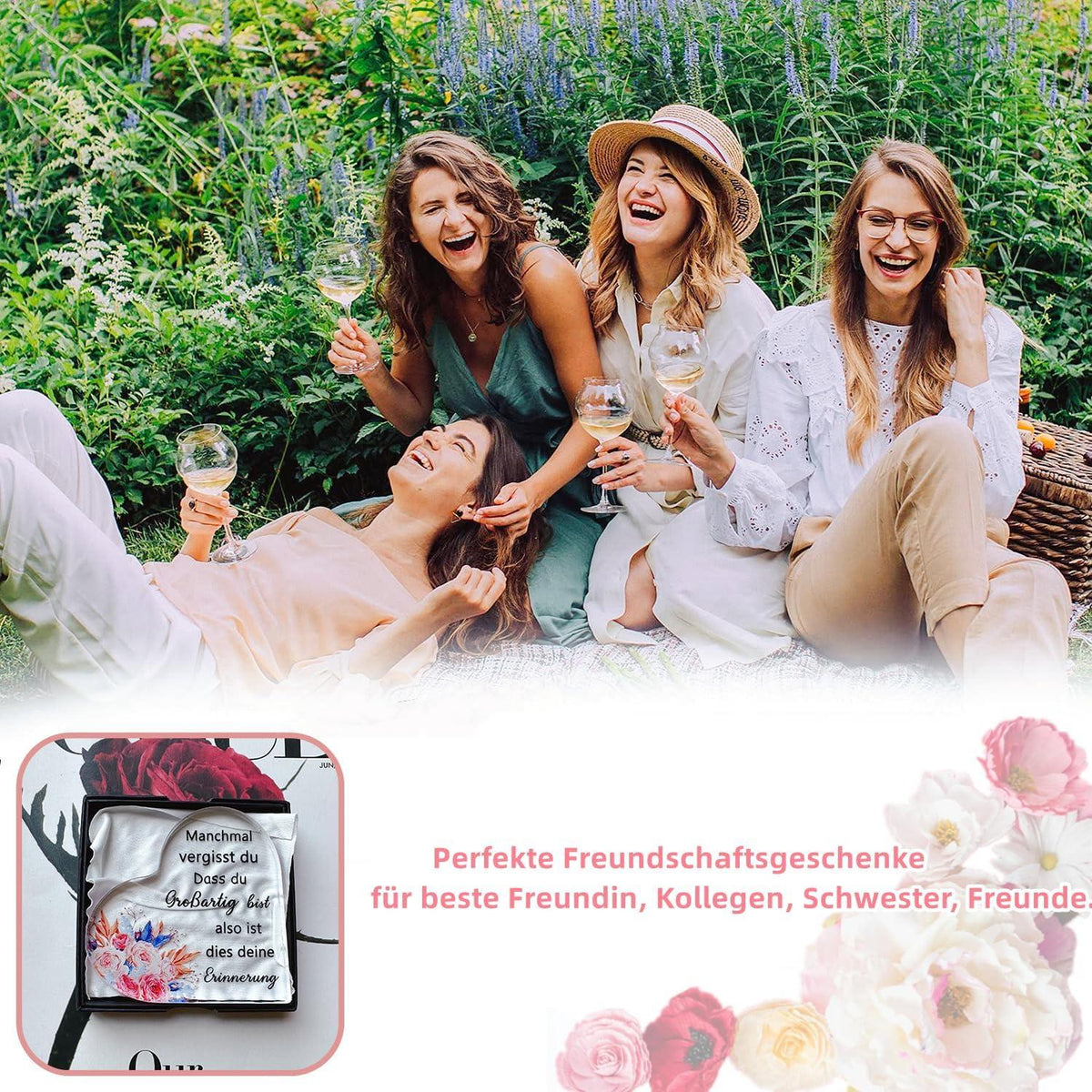 Acrylplakette Herz Geburtstagsgeschenk Frauen Freundin Schwester