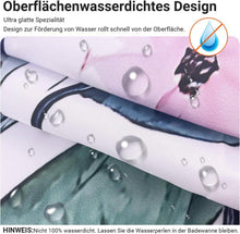 Duschvorhang 240x200cm Rote Blume Antischimmel Textil Ösen