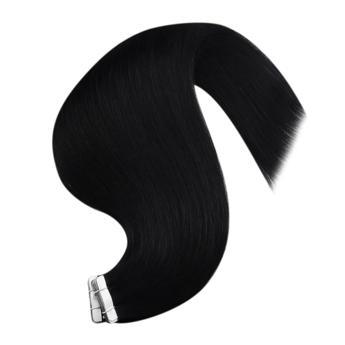 Echthaar Tape Extensions Schwarz 35cm - Remy Haarverlängerung