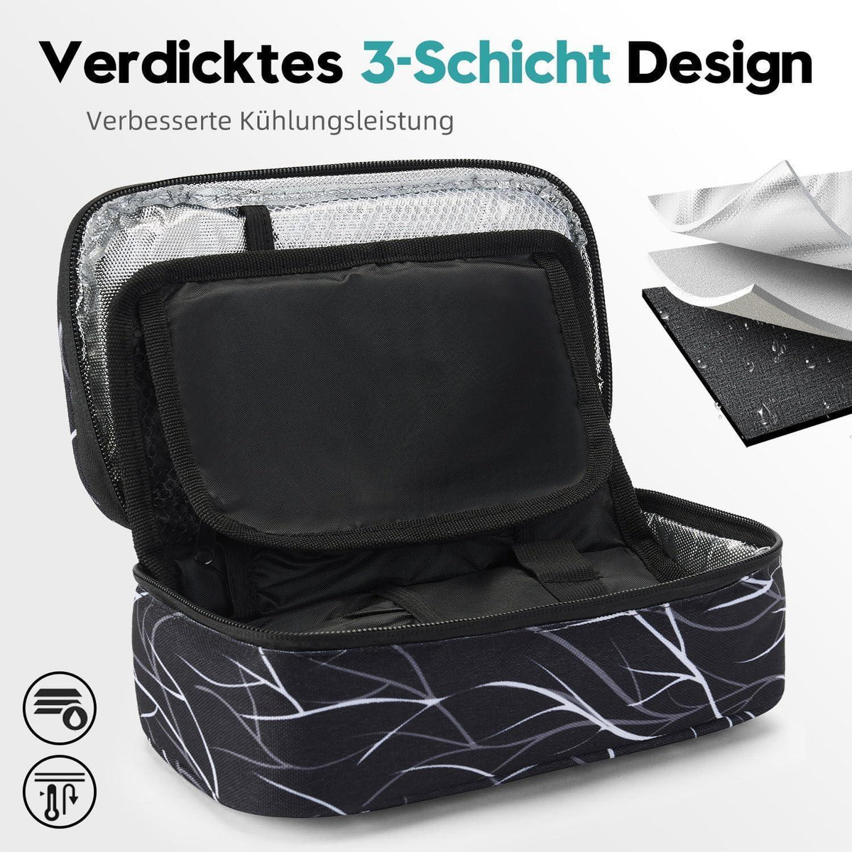 Insulin Kühltasche für Diabetiker – Tragbar mit Eisbeuteln