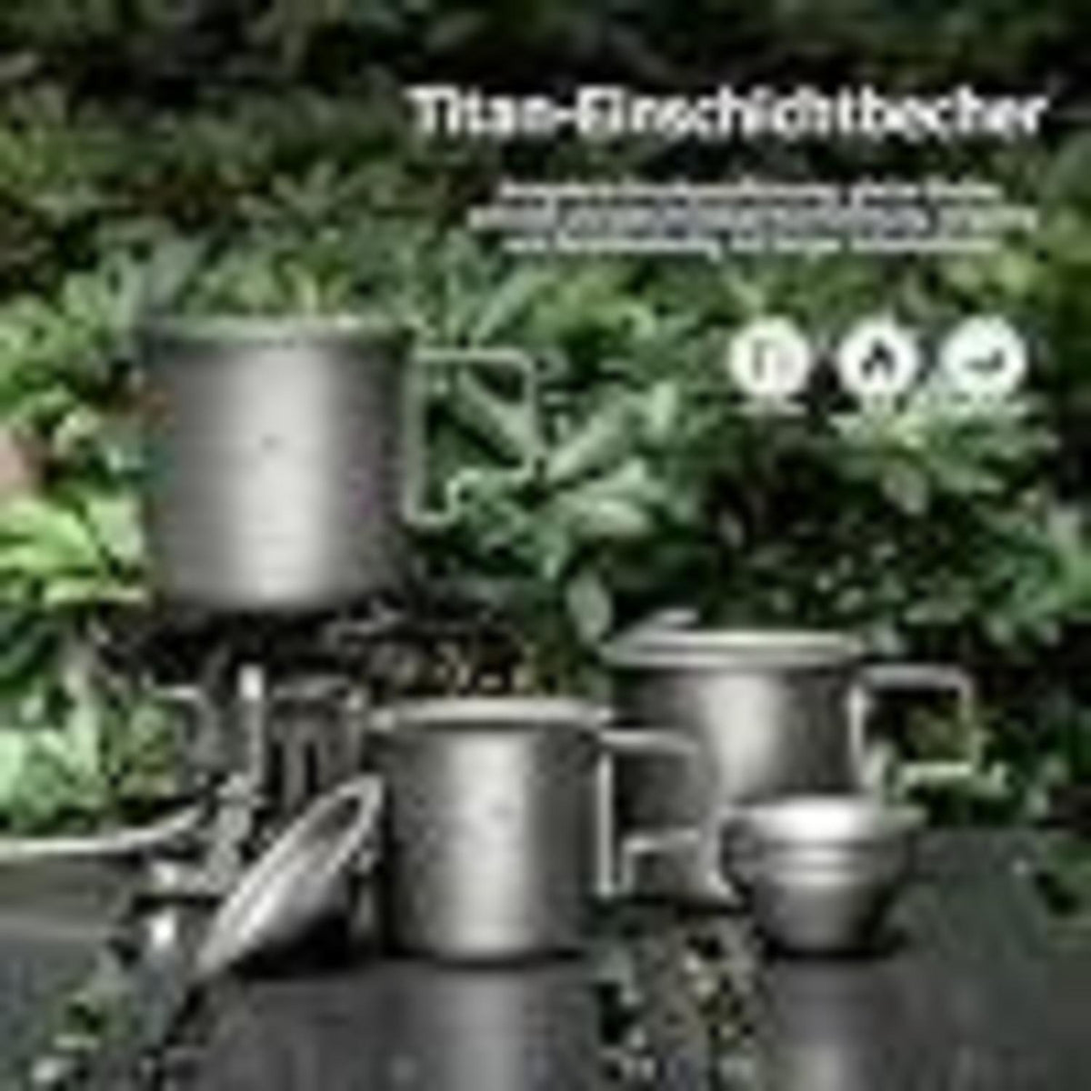 Titan Camping Tasse – Ultraleicht, 220ml/350ml/500ml
