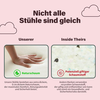 Fantasylab Bürostuhl Höhenverstellbar Drehstuhl Samt 150KG