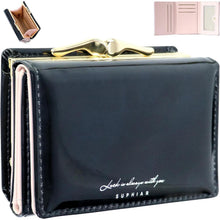 Damen Geldbörse Schwarz Klein PU-Leder