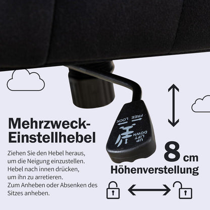 Fantasylab Bürostuhl Samt Drehstuhl Höhenverstellbar Schminkstuhl
