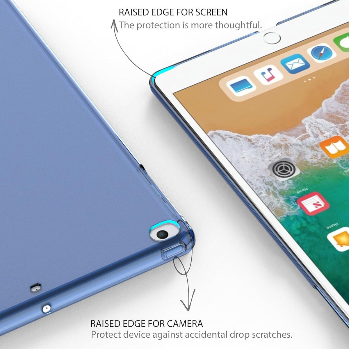 iPad 9.7 Zoll Hülle, Ultra Dünn Transluzent Matt, Auto aufwachen/Schlaf - Navy Blau