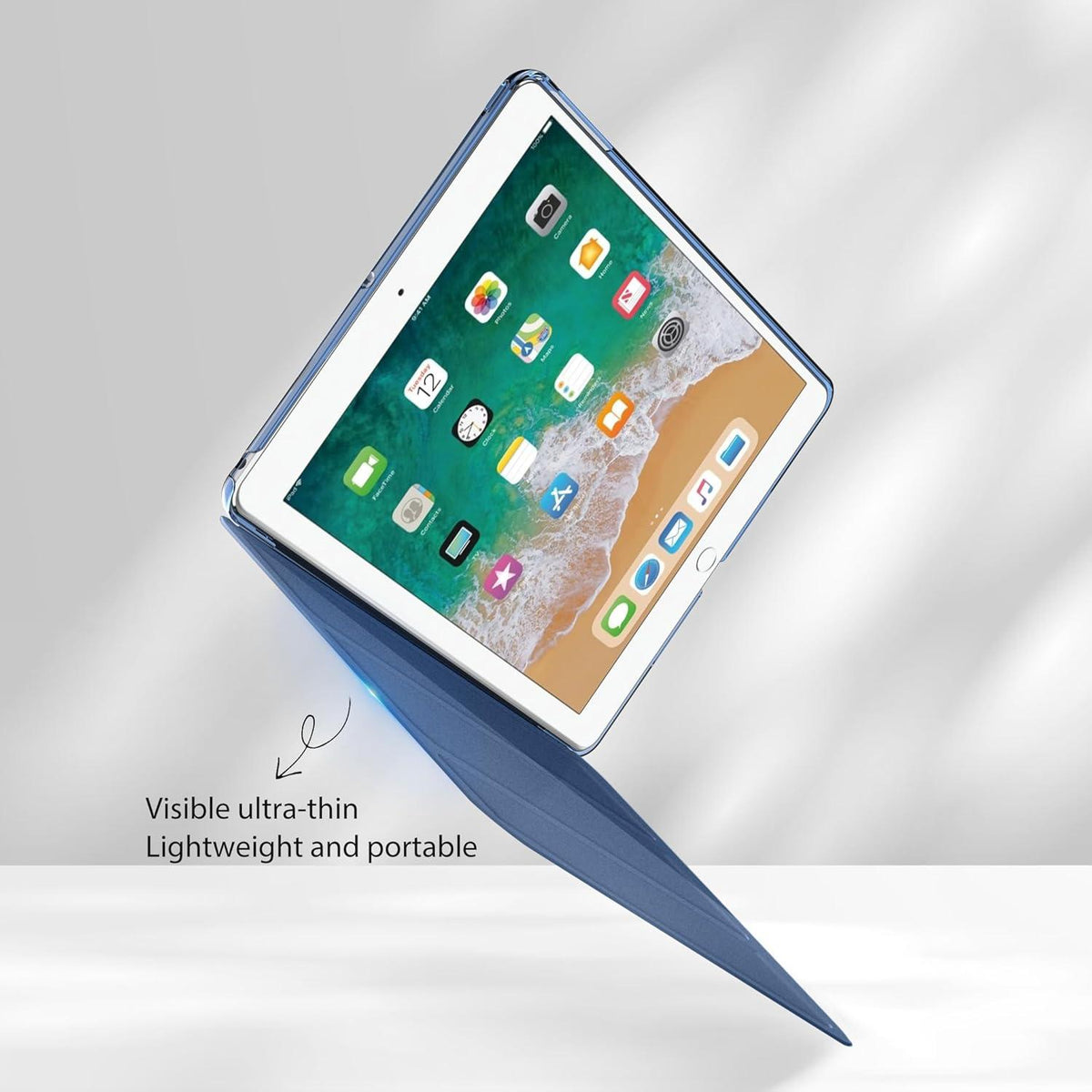 EasyAcc iPad 9.7 Hülle Ultra Dünn Transluzent Matt Navy