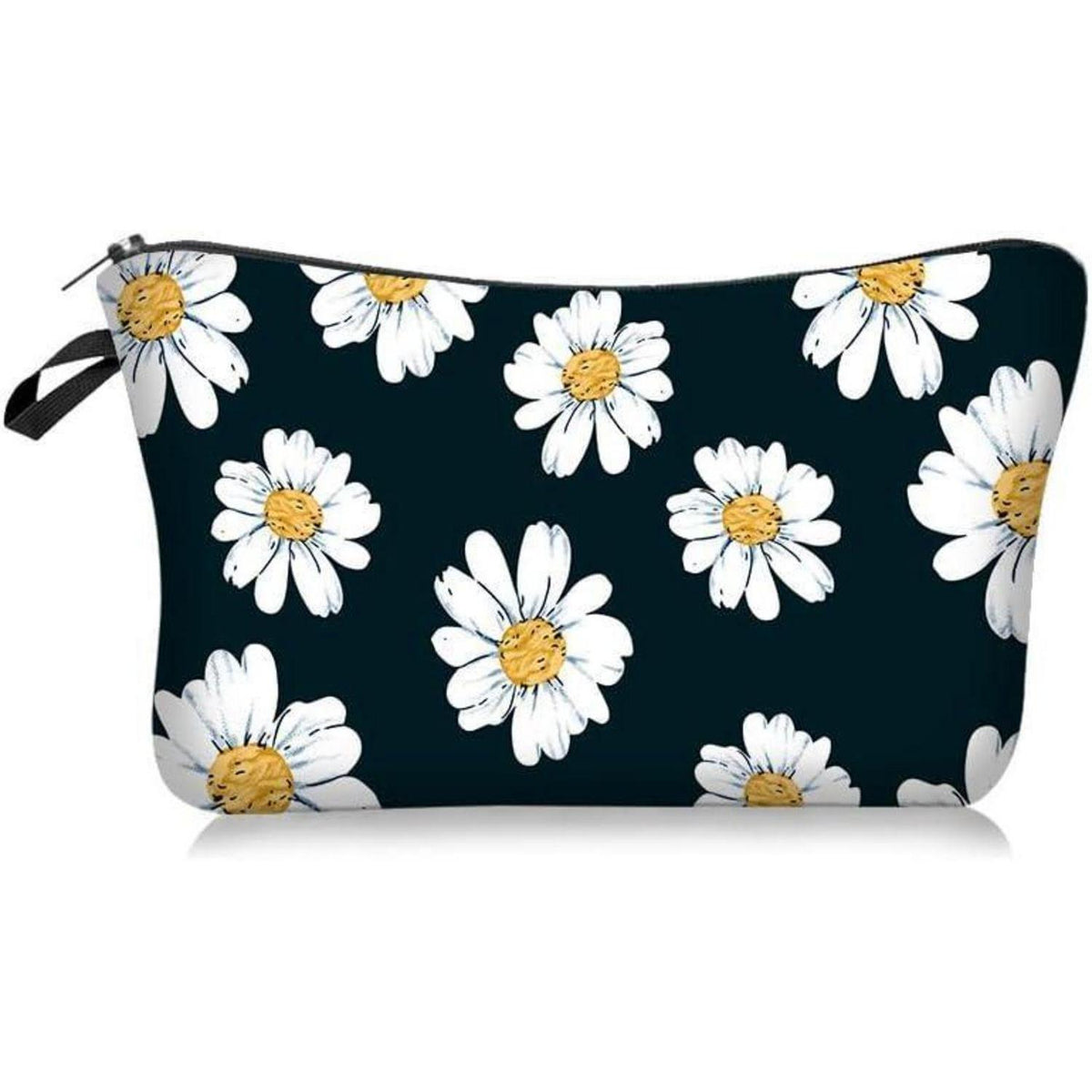 Kosmetiktasche Segeltuch Mandala-Druck Weißes Gänseblümchen