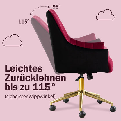 Ergonomischer Fantasylab Bürostuhl Samt Drehstuhl 150KG
