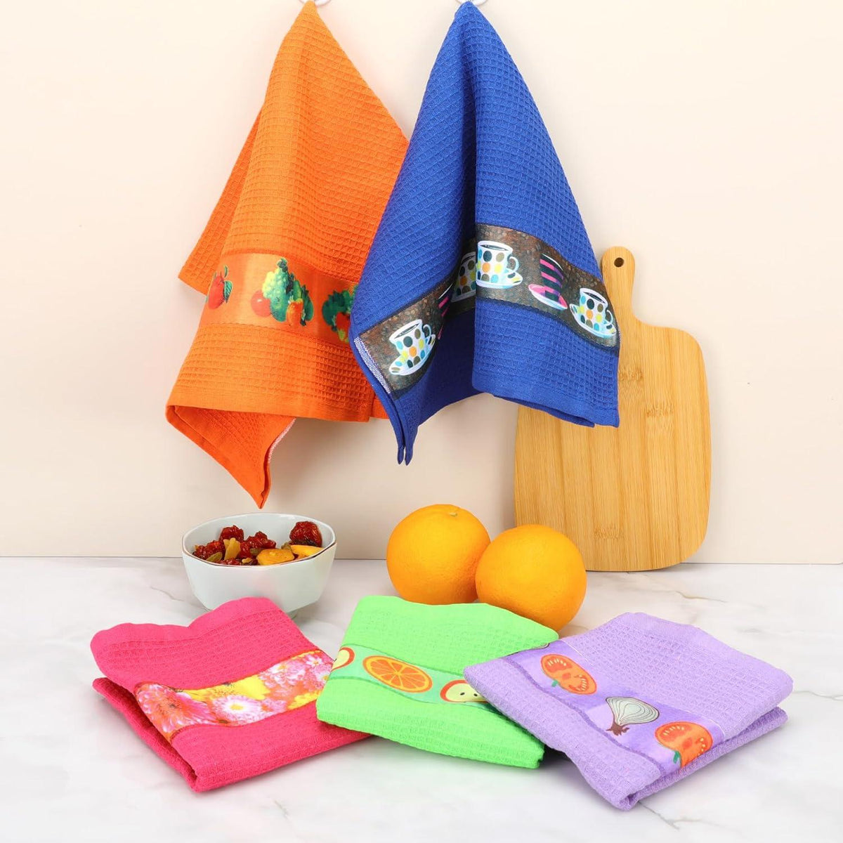 6er Set Küchentücher Sprüche 90% Baumwolle 68x38cm Charmante Geschenkidee