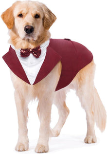 Hunde Smoking Anzug Bandana Set Hundeanzug Hochzeit Halloween