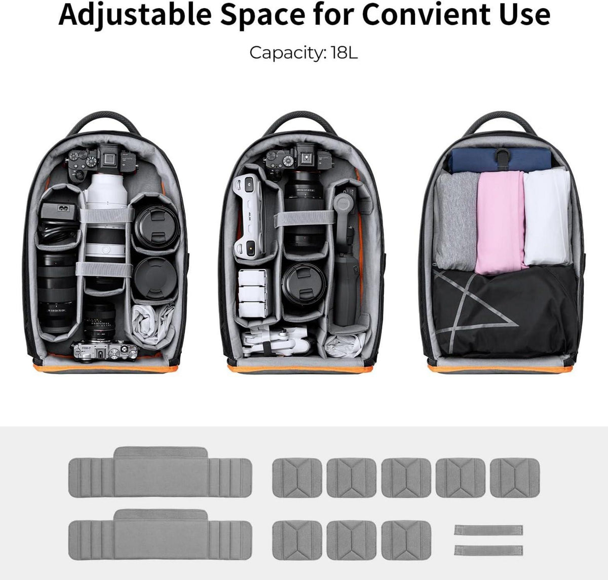 Kamerarucksack wasserdicht mit Laptopfach für SLR Kamera und