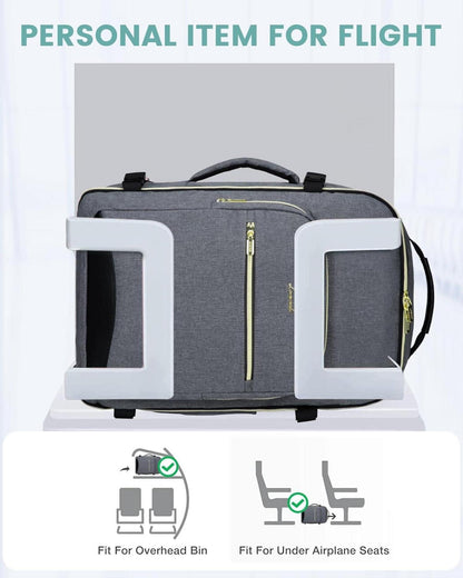 Wasserdichter 40L Reiserucksack für Damen mit Laptopfach