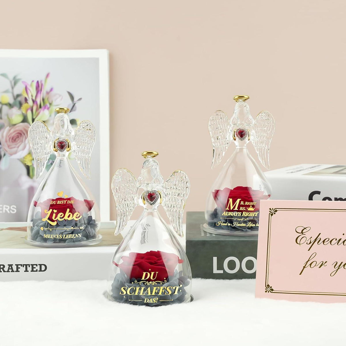 Ewige Rose Engel Geschenk Mutmacher