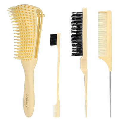 Entwirrbürste für Naturhaar, Afro Haare 3a bis 4c, Haarkantenbürsten