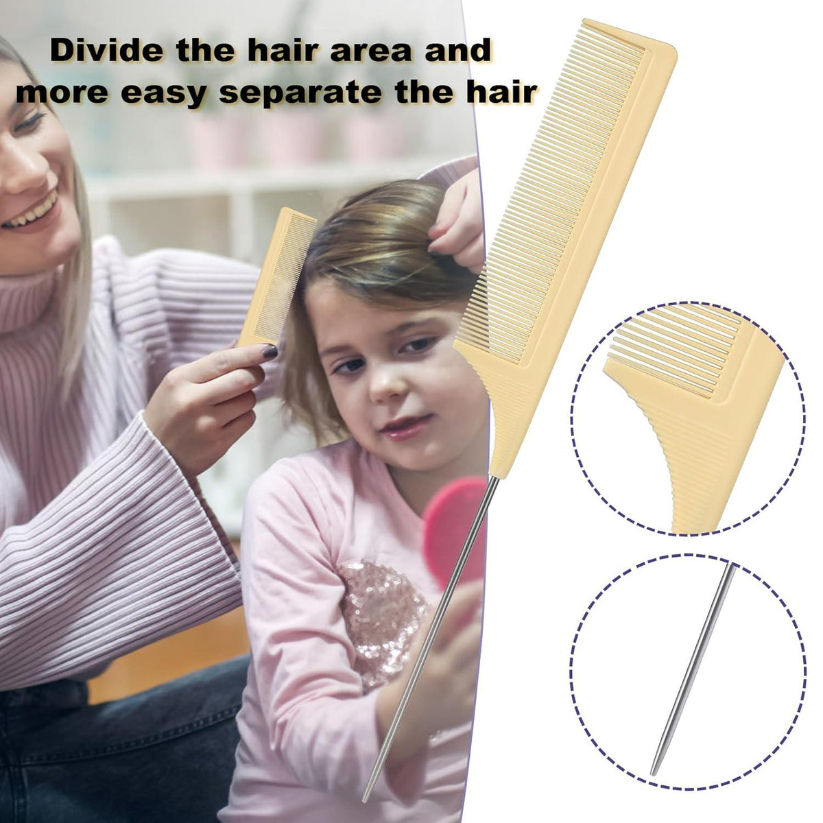 Haarbürste Entwirrbürste Naturhaar Afro Lockiges Haar 3a-4c