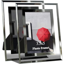 Glas Bilderrahmen Set Silber 9x13 cm - Fotorahmen für Fotos