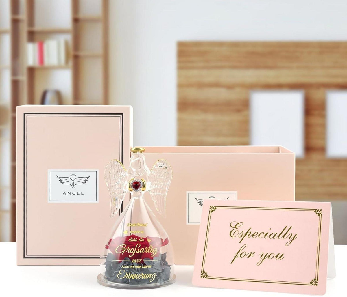 Inspirierende Ewige Rose Engel - Geschenk für