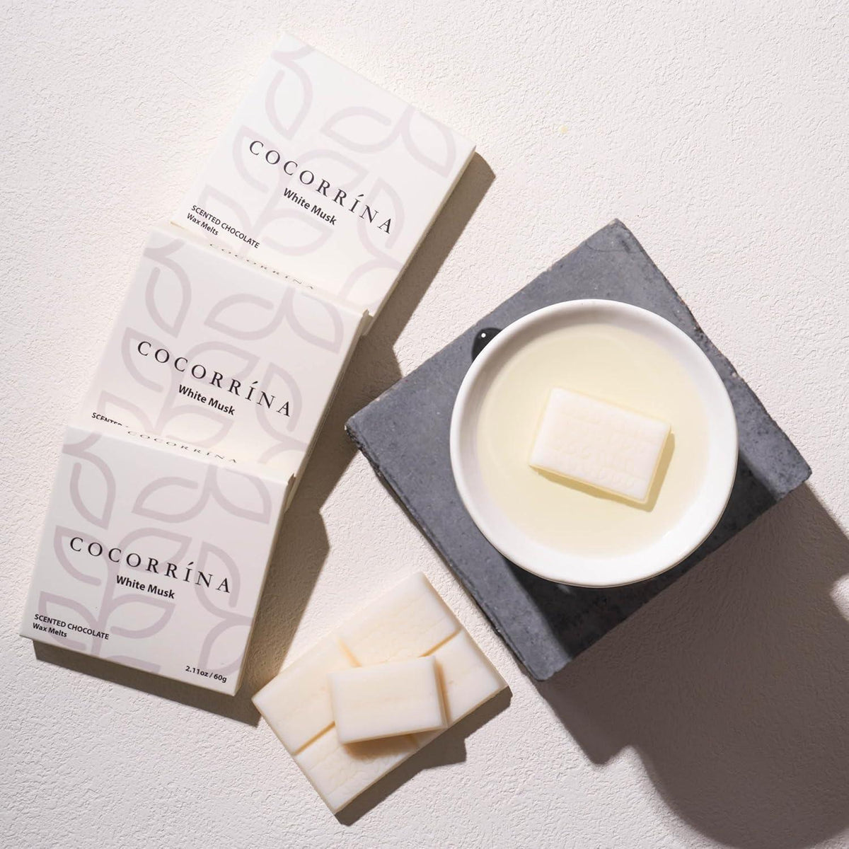 Weißer Moschus Duftwachswürfel 4x60g Raumduft Wax Melts