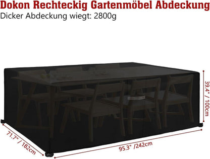 Gartenmöbel Abdeckung Wasserdicht Schwerlast 600D Oxford Gewebe UV