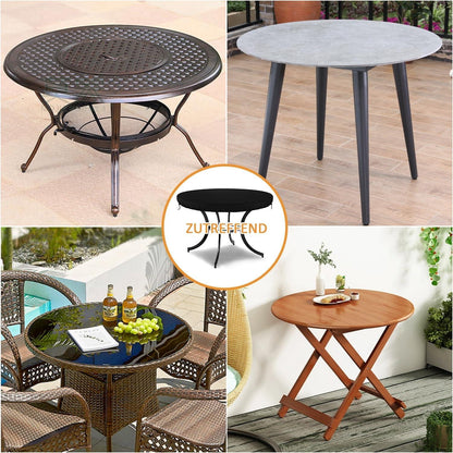 Tischplatte Abdeckung Dokon Schwerlast 600D Oxford Gewebe, Winterfest, Rund