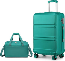Reisekoffer Set 2-teilig Mittelgroß Türkis 65cm mit Ryanair Tasche