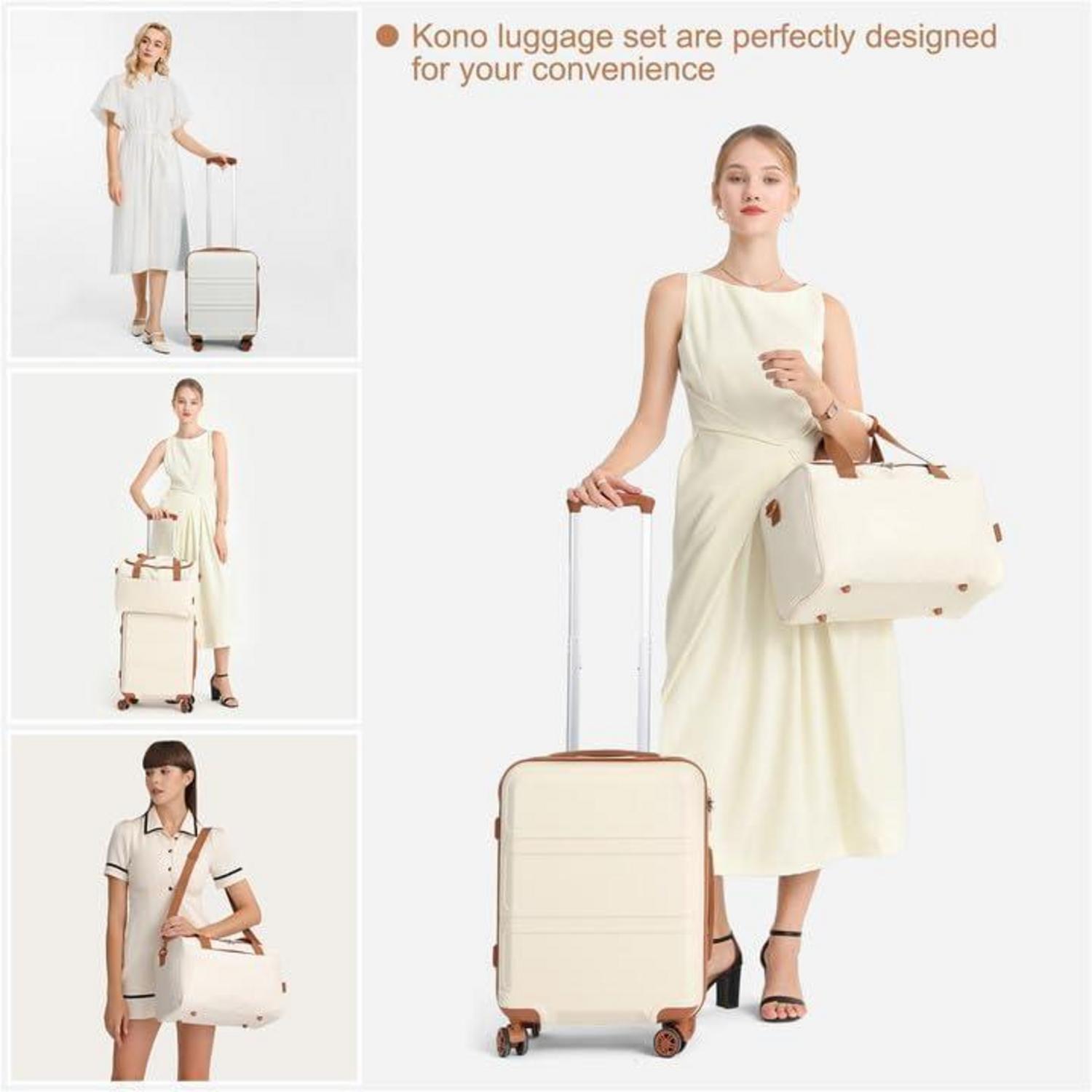 KONO Mittelgroß Rollkoffer Set 65cm Gepäck 2-teilig mit Ryanair