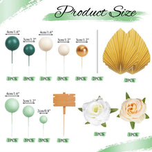 Boho Tortendeko Kuchendeko Set Blumen Palmblätter Geburtstag