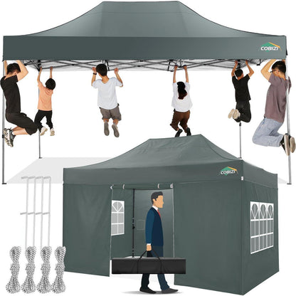 Faltpavillon 3x4,5m mit Seitenwänden – Wasserdicht & Stabil