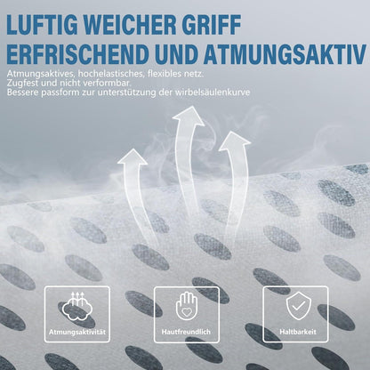 Gaming Stuhl Bürostuhl mit Massage Lendenkissen Fußstütze Blau/Schwarz