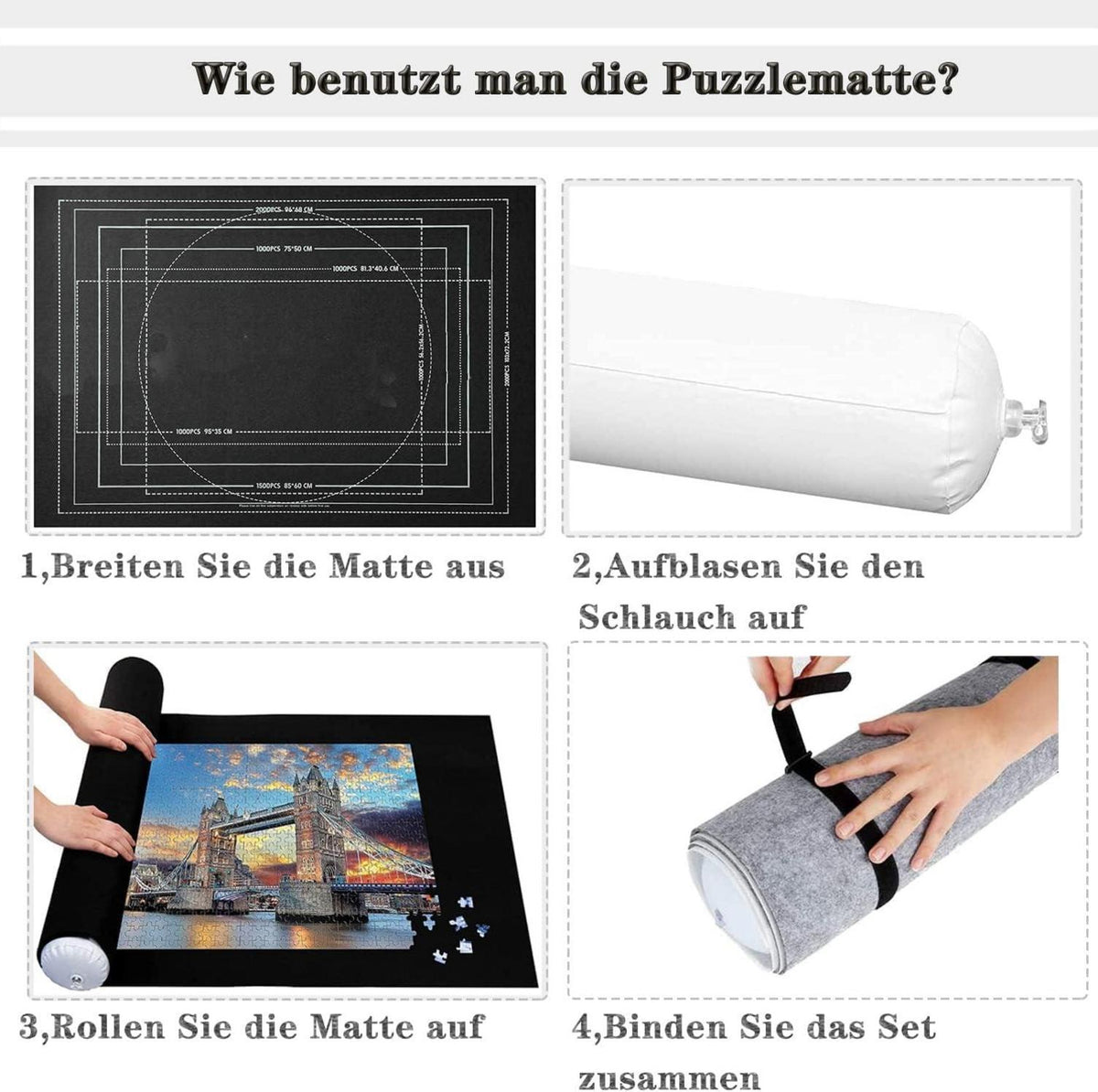 Puzzlematte für 1500 Teile - Anti-Leck-Design