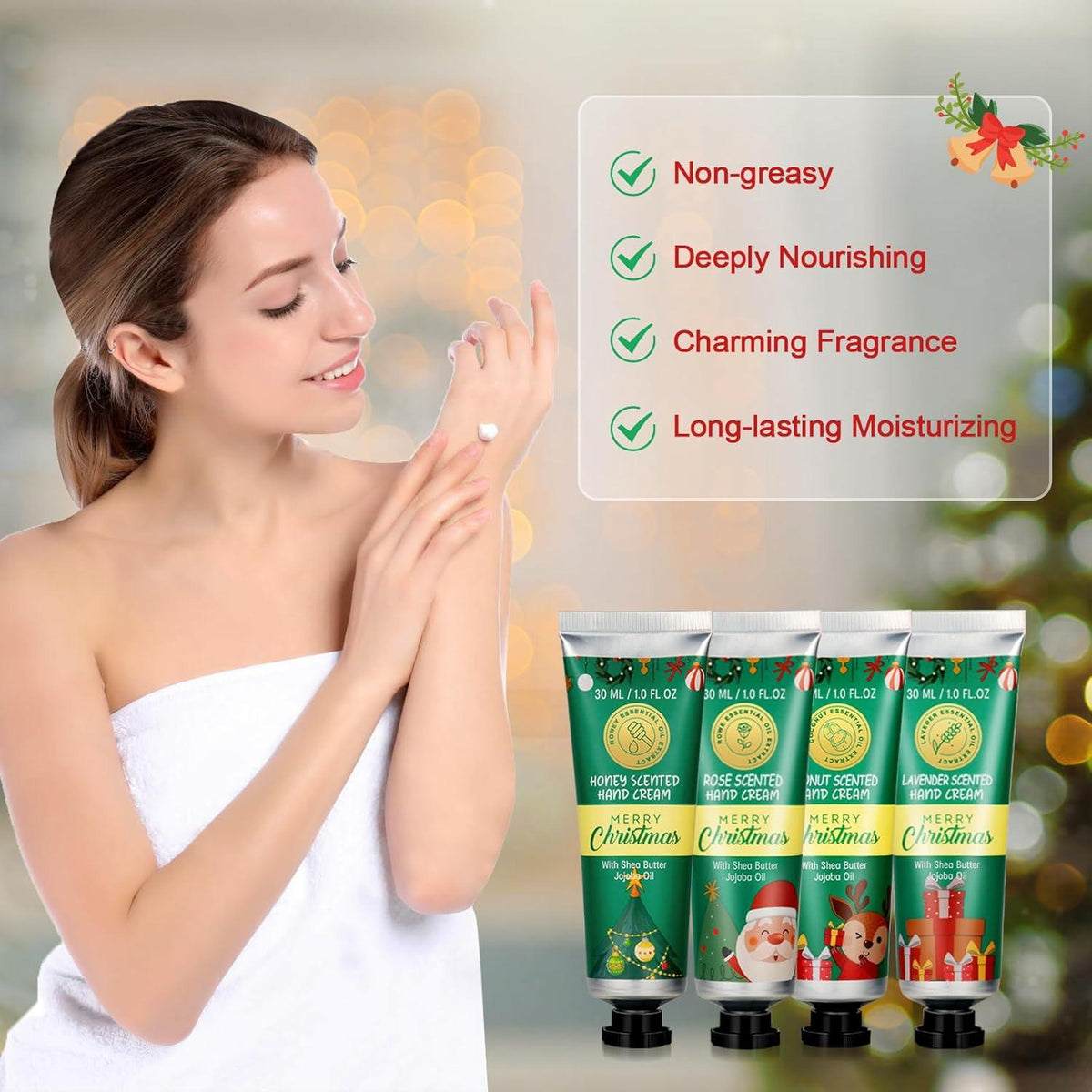 Geschenkset Frauen Weihnachten Handcreme Badebomben Becher 7-tlg