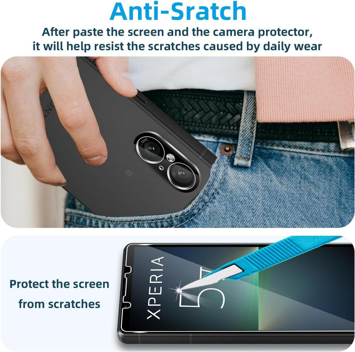 Schutzfolie Sony Xperia 5v Panzerglas 9H Display Kameraschutz