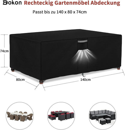 Dokon Abdeckung für Gartenmöbel 140x80x74cm