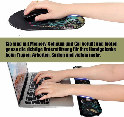 Ergonomisches Gaming Mousepad Set mit Handgelenkauflage